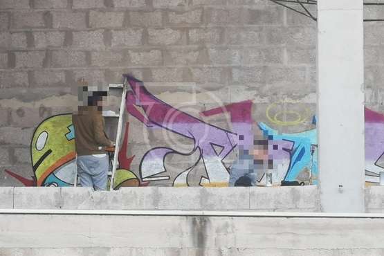 Grafiteros asaltan el inacabado Palacio de la Cultura de Telde (Foto TA)